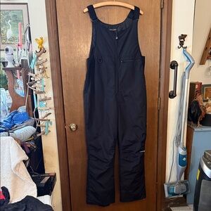 Outdoor Gear Mens Black Insulated Snow Bib Jumpsuit Size Large
